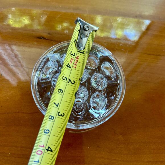 Vintage Clear Glass Flower Frog – 3” Round Floral Arranger - Picture 7 of 8